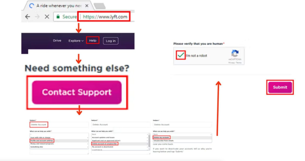 How to Delete Lyft Account via Web Browser