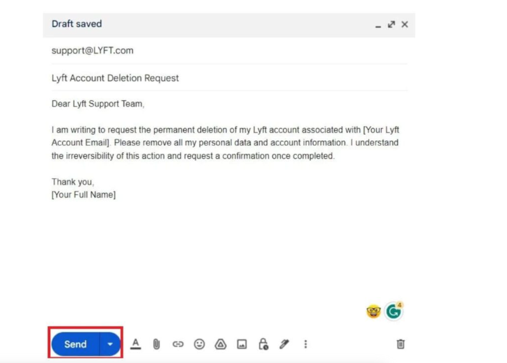 how to delete your Lyft account manually