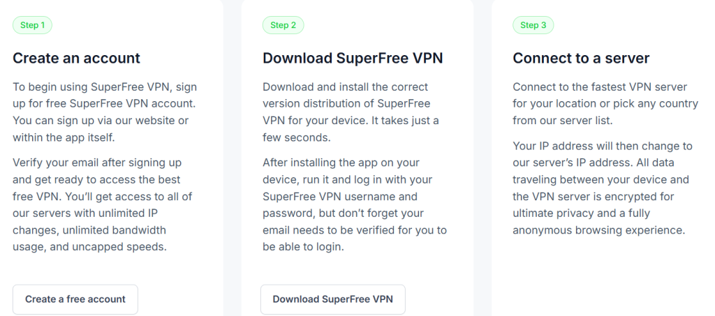 how to use SuperFree VPN