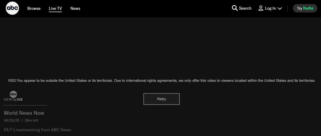 ABC geo-blocking error