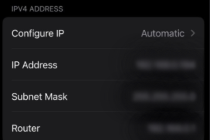 find your IP address on the iPhone