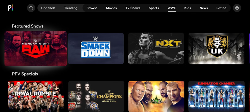 WWE Content on Peacock