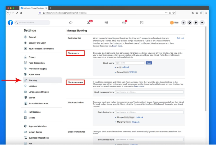 blocking on Messenger Desktop