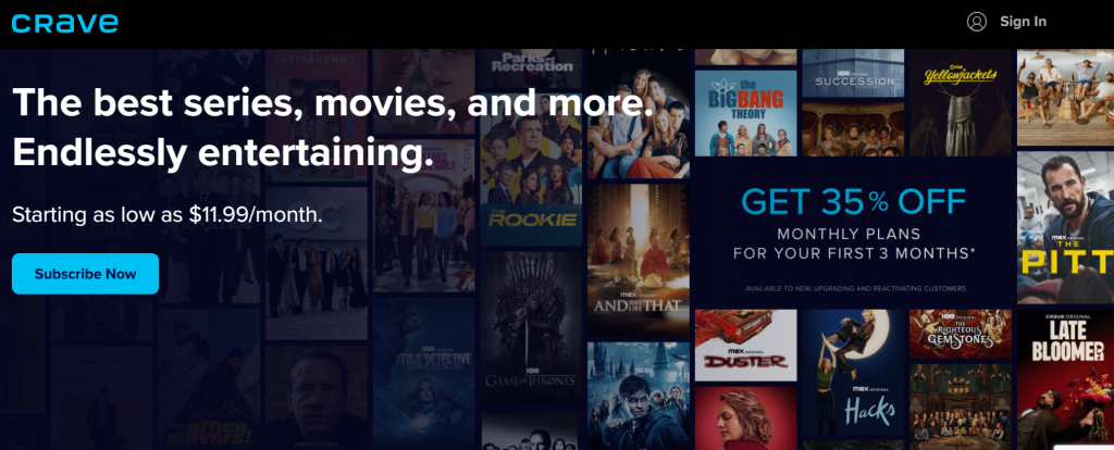 Crave Streaming Platform
