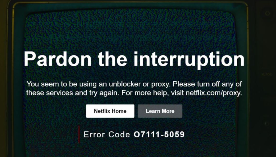 Netflix detects bad VPN