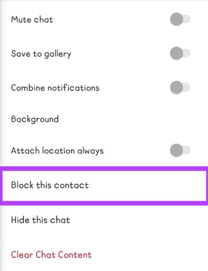how to block someone on Viber from Settings