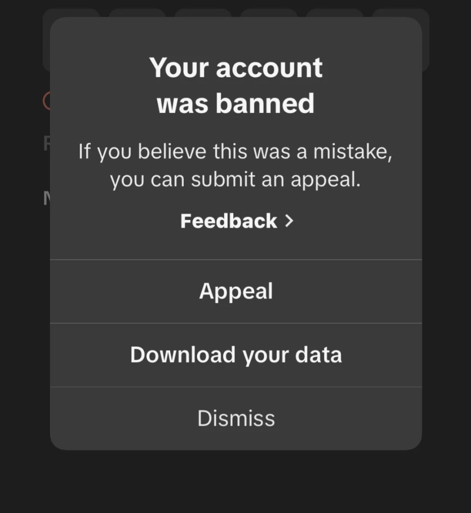 submit an appeal against the ban