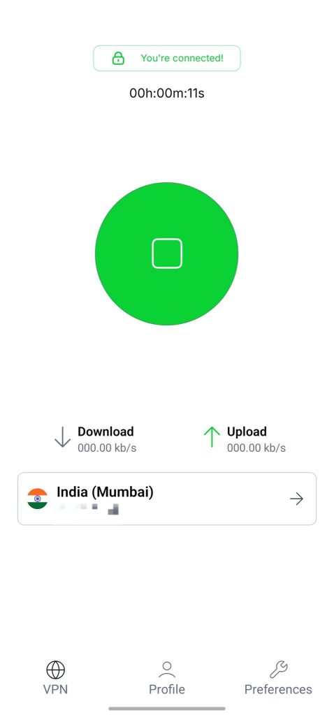 SuperFree VPN Indian location