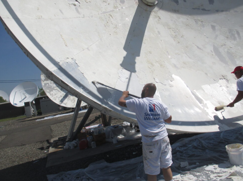clean and prepare satellite dish