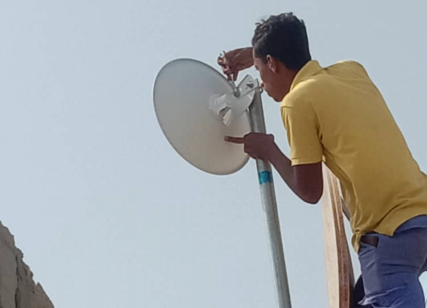 elevating satellite dish higher