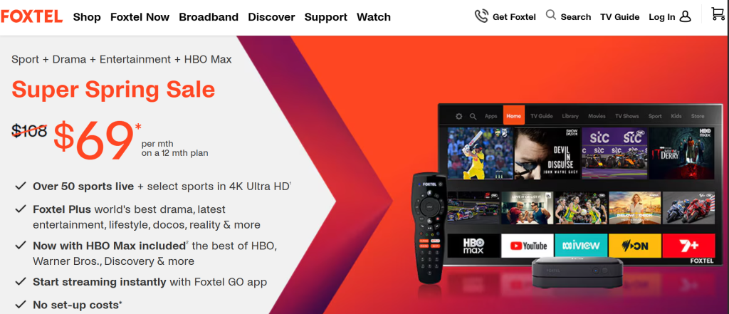Foxtel Go pricing plans