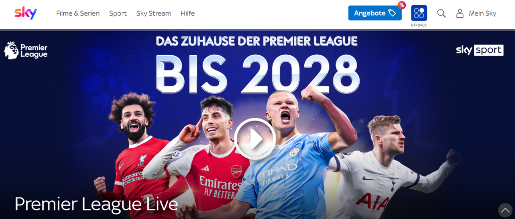 watch English Premier league on Sky Deutschland
