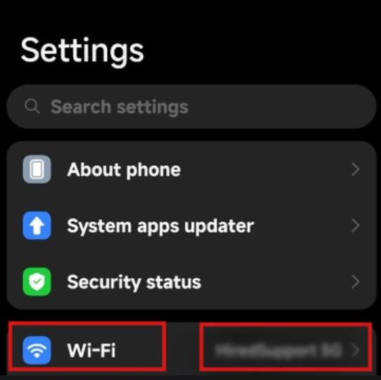 android phone settings